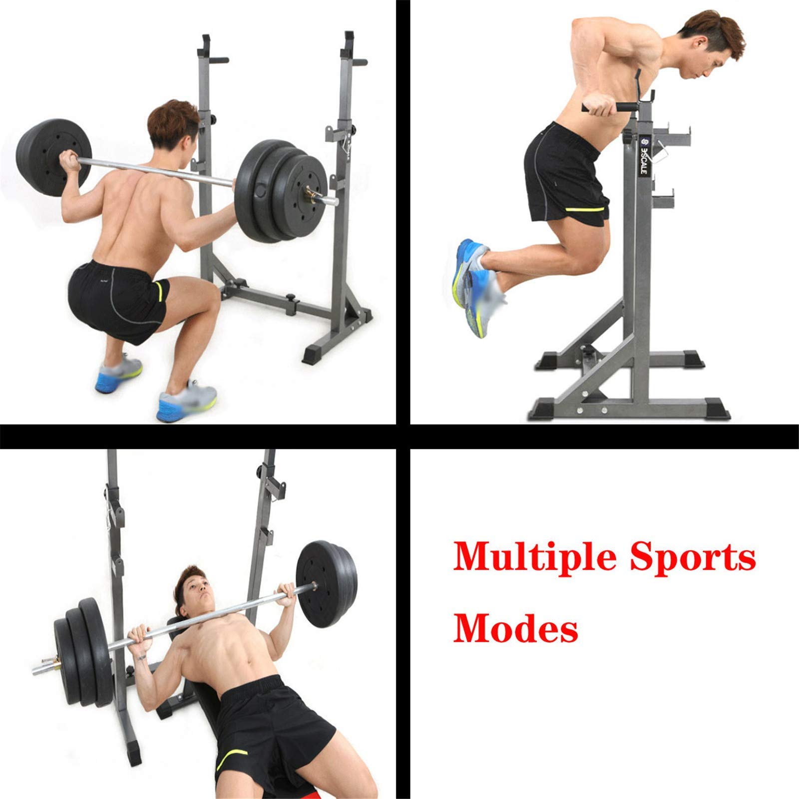 Amazon | 多機能バーベルスクワットラック – 筋力トレーニングやホーム